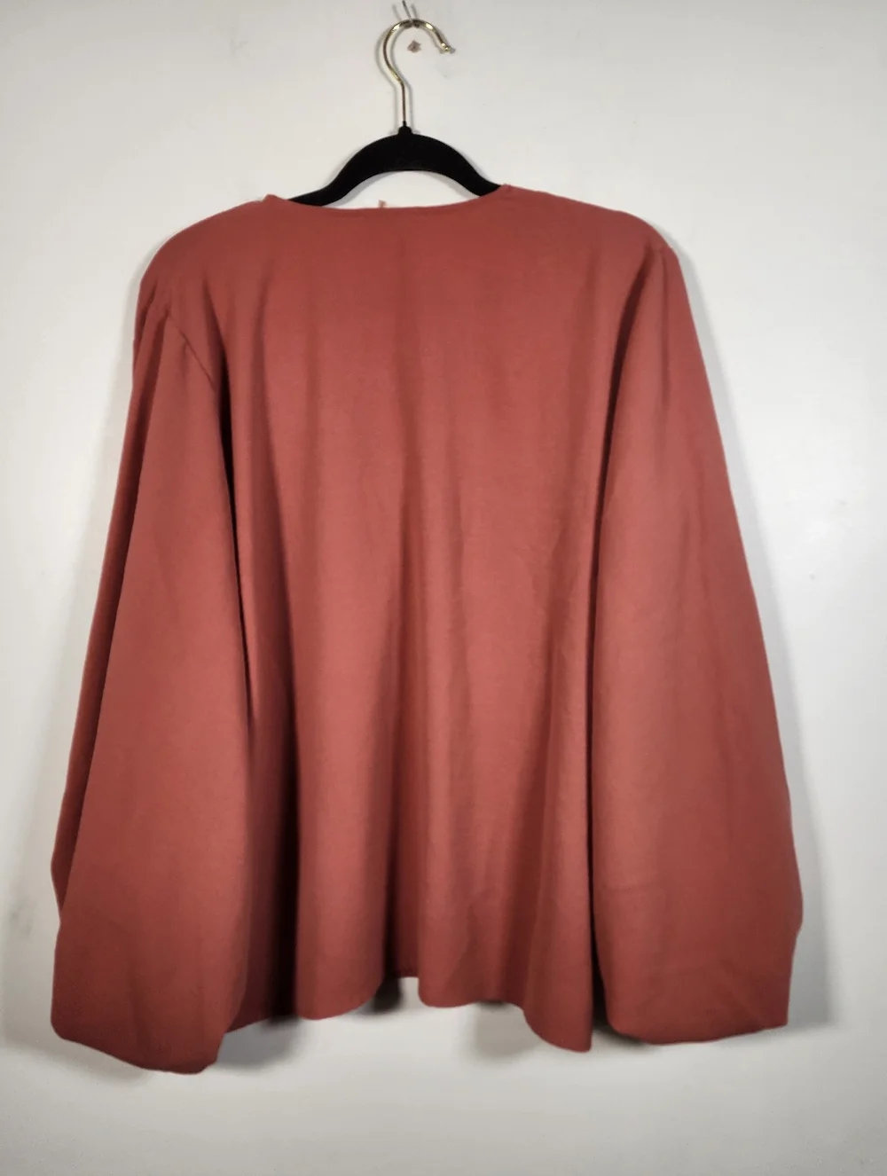 ENTRO Terracotta V-Neck Puff Sleeve Blouse – Bohemian